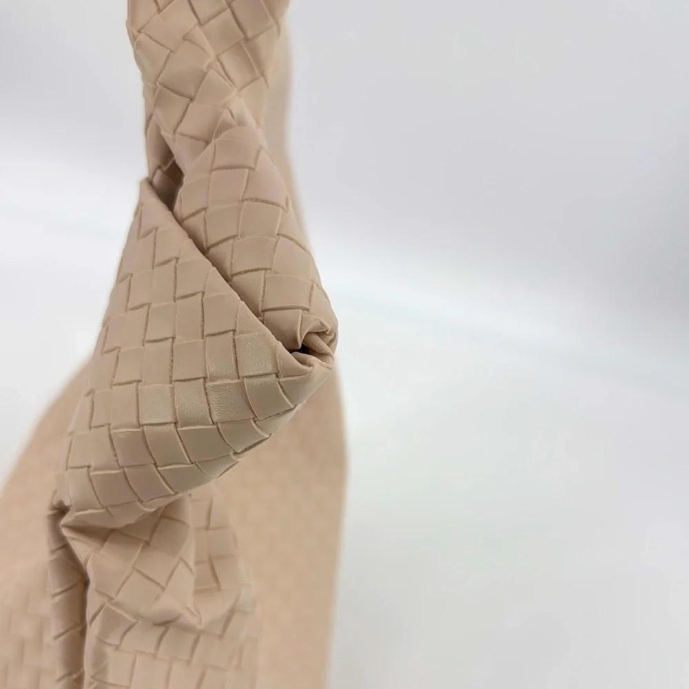 Ulta Beauty NEW Woven Basket Weave Knot Vegan Leather Hobo Shoulder Bag NWT